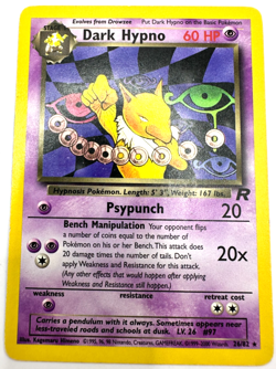 Pokemon Karte TCG Dunkles Hypno 26/82 Team Rocket no Holo Vintage Englisch EX - Image 1