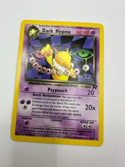 Pokemon Karte TCG Dunkles Hypno 26/82 Team Rocket no Holo Vintage Englisch EX - Image 2