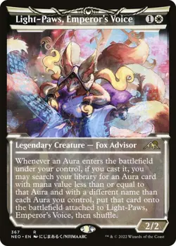 Light-Paws, Emperor's Voice (Showcase) 367 Rare Kamigawa: Neon Dynasty Foil NM - Image 1