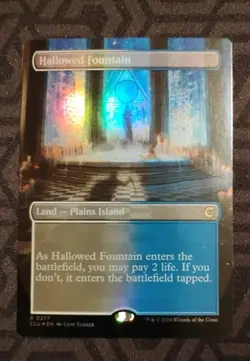 Hallowed Fountain (Borderless) #277 (Foil) (NM) Ravnica Clue CLU Magic MTG - Image 1