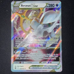 Pokemon 2022 Arceus VSTAR Ultra Rare Holo Brilliant Stars SWSH09 123/172 NM - Image 1