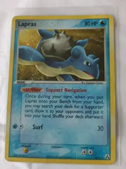 2006 Pokemon EX Legend Maker Lapras 8/92 Rare Holo - Heavily Played (HP) - Image 3