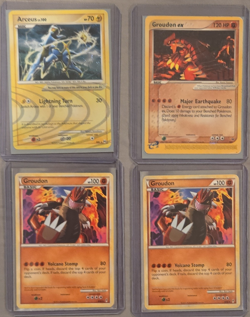 Pokemon TCG 4 Card Lot Arceus Groudon Groudon ex Basic EX Regular English - Image 1