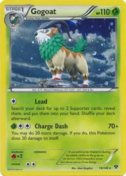 Pokemon Gogoat 19/146 Cosmos Holo Promo XY Base LP - Image 1
