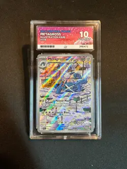 Pokemon TCG Metagross 178/162 Illustration Rare Ace Graded Gem Mint 10 English - Image 1