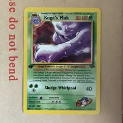 Koga's Muk 26/132 Rare Gym Challenge Pokemon 1st Edition Near Mint NM - Image 2