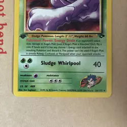 Koga's Muk 26/132 Rare Gym Challenge Pokemon 1st Edition Near Mint NM - Image 4