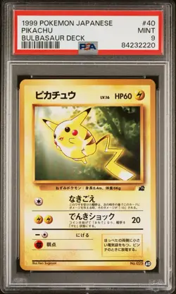 POKEMON 1999 PIKACHU BULBASAUR DECK PSA 9 - Image 1