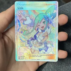 Pokemon Lisia Full Art Ultra Rare Holo Trainer Supporter Card 164/168 Sun & Moon - Image 1