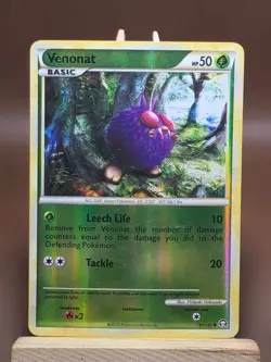 HP Pokemon Venonat - 81/102 - Common - Reverse Holo HS Triumphant - Image 1