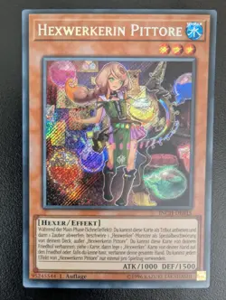 Hexwerkerin Pittore INCH-DE015 Secret Rare Deutsch NM YUGIOH - Image 1