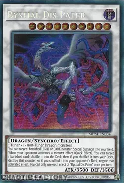 YUGIOH MP24-EN084 Bystial Dis Pater Prismatic Secret Rare 1st Edition NM - Image 1