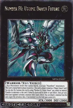 YUGIOH MP24-EN037 Number F0: Utopic Draco Future Quarter Century Secret Rare 1st - Image 1