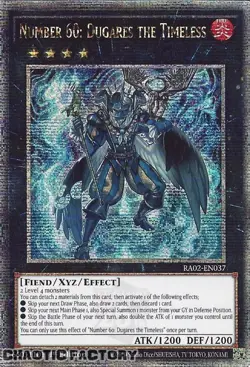YUGIOH Quarter Century Secret Rare RA02-EN037 Number 60: Dugares the Timeless 1s - Image 1