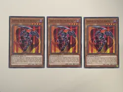 Yugioh - Gearfried the Red-Eyes Iron Knight x 3 1st Edition NM - Plus Free Holo - Image 1