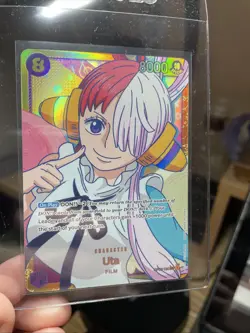 Uta Film RED One Piece TCG Paramount War OP02-120 SEC Secret Rare NM - Image 1
