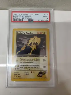 Rocket's Zapdos | 15/132 | PSA 9 | Gym Challenge 1st Edition Holo | G20 - Image 1