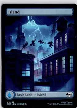 Island 0192 Foil Full Art MTG Teenage Mutant Ninja Turtles Trading Card TCG - Image 3