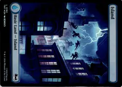 Island 0192 Foil Full Art MTG Teenage Mutant Ninja Turtles Trading Card TCG - Image 5