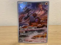 Groudon 199/182 IR Paradox Rift Pokemon Card Illustration Rare Full Art NM - Image 1