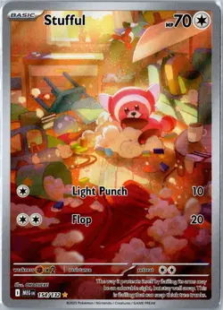 Pokemon Card - Stufful 154/132 - Illustration Rare Mega Evolution NM - Image 1