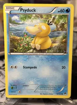 Pokemon TCG Psyduck XY BREAKpoint 16/122 Regular Common Card Played LP - Image 1