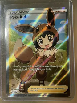 Poke Kid 070/072 Shining Fates NM Full Art Ultra Rare Pokemon Card - Image 1