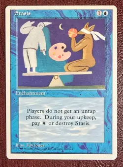 Stasis - MtG 4th Edition - Rare NM 1995 - Image 2