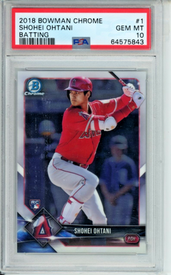 2018 Bowman Chrome #1 Shohei Ohtani Angels RC Rookie PSA 10 GEM MINT - Image 1