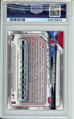 2018 Bowman Chrome #1 Shohei Ohtani Angels RC Rookie PSA 10 GEM MINT - Image 2