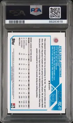 2023 Topps Pro Debut Auto Gold #PDC97 Pete Crow-Armstrong RC /50 Dual PSA 10 / 9 - Image 2