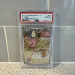 Chansey 187/167 Twilight Masquerade Illustration Rare Pokemon Card PSA 10 - Image 1