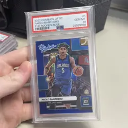 2022-23 Donruss Optic Paolo Banchero The Rookies Blue RC #/49 Magic PSA 10! - Image 1