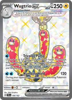 Wugtrio ex 190/162 Ultra Rare Temporal Forces Pokemon Lightly Played - Image 1