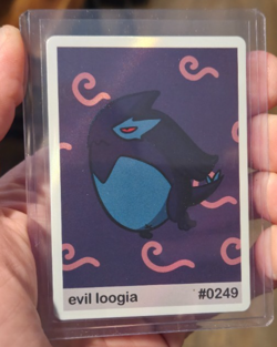 POOKIEMOOT (POKEMON FAN ART) - EVIL LOOGIA #0249 (LUGIA) - SET HIT HOLO - NM - Image 1