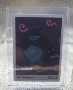 POOKIEMOOT (POKEMON FAN ART) - EVIL LOOGIA #0249 (LUGIA) - SET HIT HOLO - NM - Image 2
