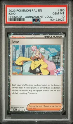 2023 POKEMON EN-PALDEA EVOLVED 185 IONO PREMIUM TOURNAMENT COLLECTION PSA 10 - Image 1