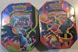 Pokemon TCG Mega Charizard EX Tins Set of 2 (X & Y) ✅ Sealed ✅ FREE SHIPPING - Image 1