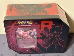 Team Rocket Tin [Team Rocket's Mewtwo ex] Pokemon TCG - Factory Sealed New - Image 2