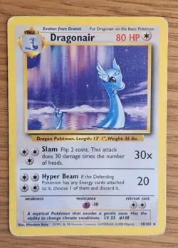 Pokemon TCG Dragonair Base Set 18/102 Non Holo Rare Wotc - Image 1