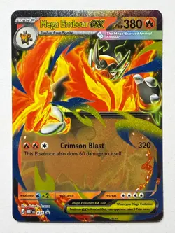 Pokemon Mega Emboar Ex Black Star Mega Evolution Promo 035 - Image 1