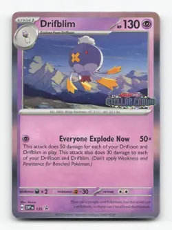 Pokemon TCG - Drifblim 135 Near Mint Holo Promo Scarlet & Violet Promo - Image 1