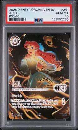 2025 DISNEY LORCANA EN 10-WHISPERS IN THE WELL ARIEL - ETHEREAL VOICE PSA 10 - Image 1