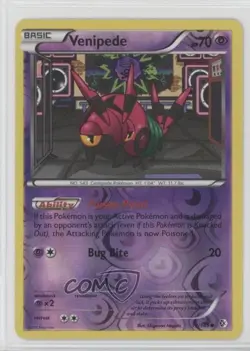 Venipede Reverse Foil Pokemon Black & White Boundaries Crossed #72 - Image 1