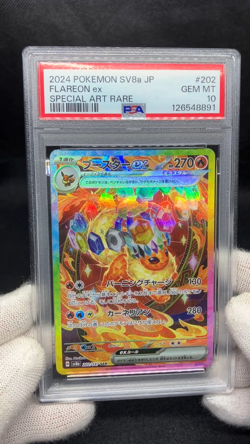 PSA 10 Flareon ex 202/187 SAR sv8a Terastal Fest ex 2024 Japanese Pokemon Card - Image 2