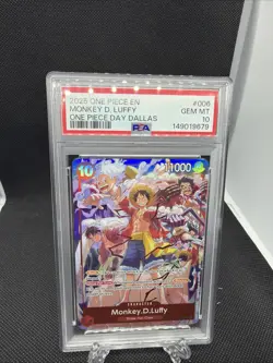 One Piece CCG Monkey.D.Luffy 2025 One Piece Day Dallas ST10-006 PSA 10 Gem Mint - Image 1