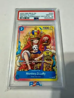 2024 One Piece Monkey.D. Luffy 2nd Anniversary Tournament Promo #P-043 PSA 10 - Image 1