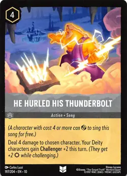 He Hurled His Thunderbolt 197/204 Whispers in the Well Disney Lorcana - Image 1