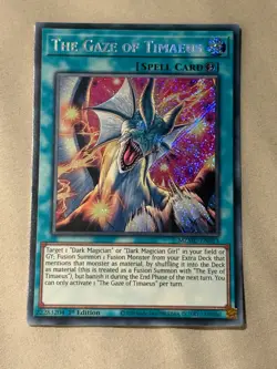 Yugioh The Gaze Of Timaeus MZMU-EN013 Secret Rare 1st Edition M/NM - Image 1