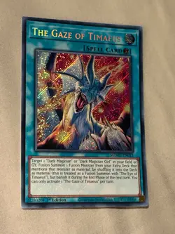 Yugioh The Gaze Of Timaeus MZMU-EN013 Secret Rare 1st Edition M/NM - Image 3